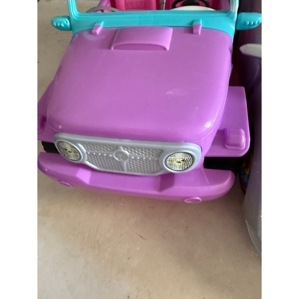 Barbie Mattel Purple Jeep and Silver Extra Glitter Convertible Car with Doll - Picture 2 of 7